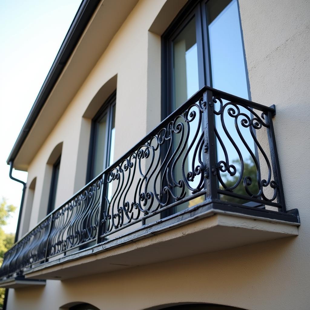 Elegant French Balcony Railing on an Apartment Building