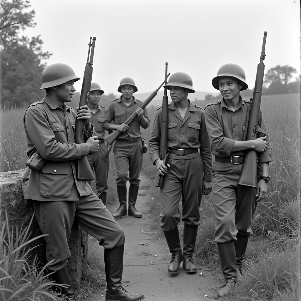 French Soldiers Equipped with the MAS 4