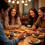 Family playing French Toast game