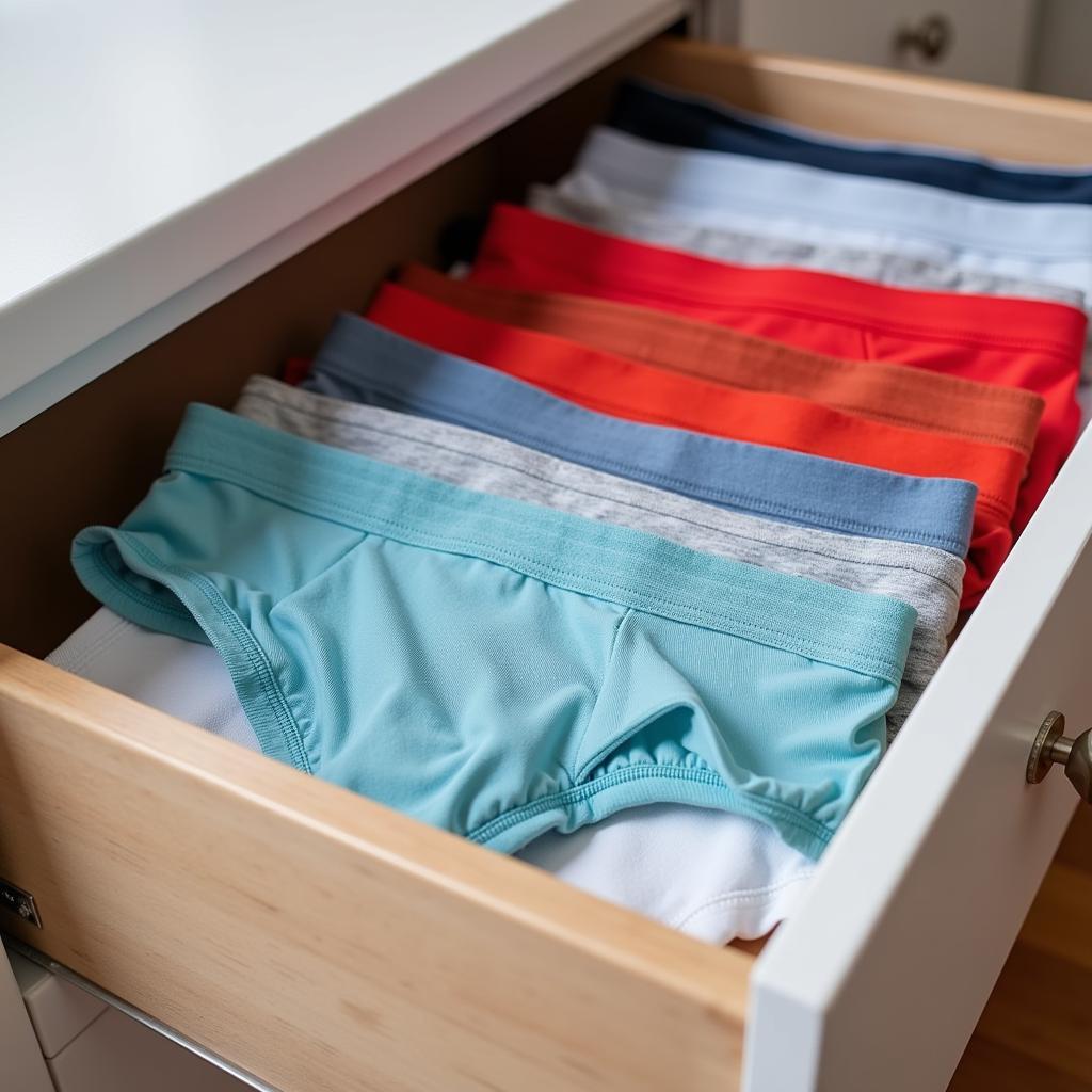 Organized Drawer with Fresh Underwear