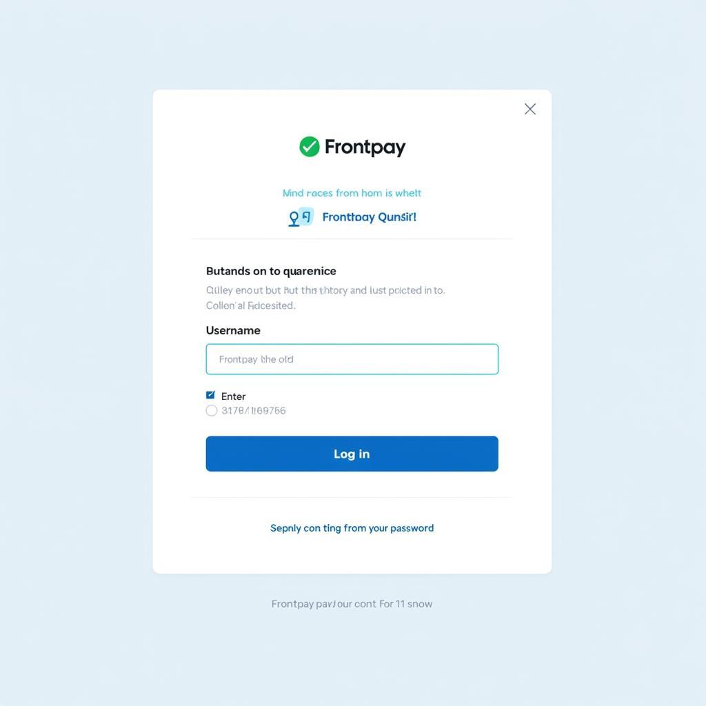 Frontpay account login page