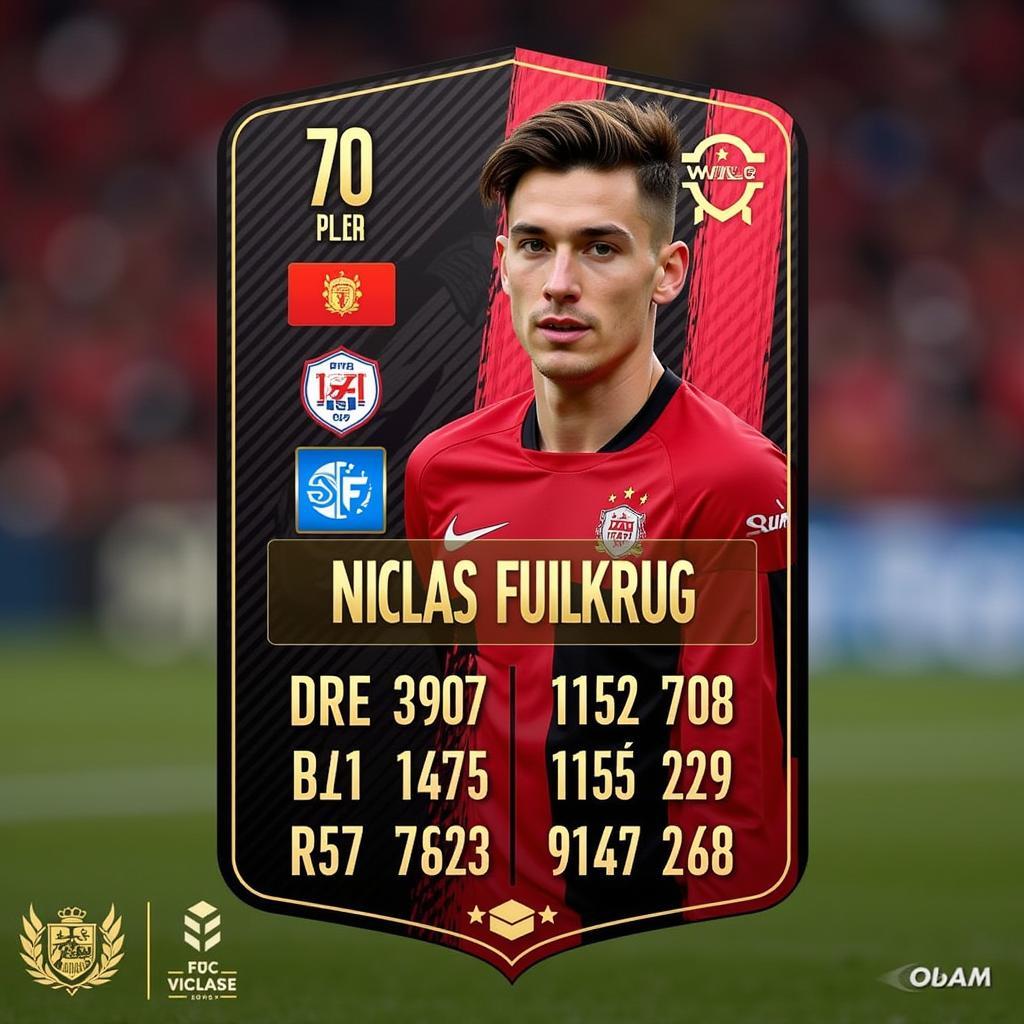 Predicted FC 24 rating card for Niclas Fullkrug