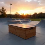 Fun box at a skatepark