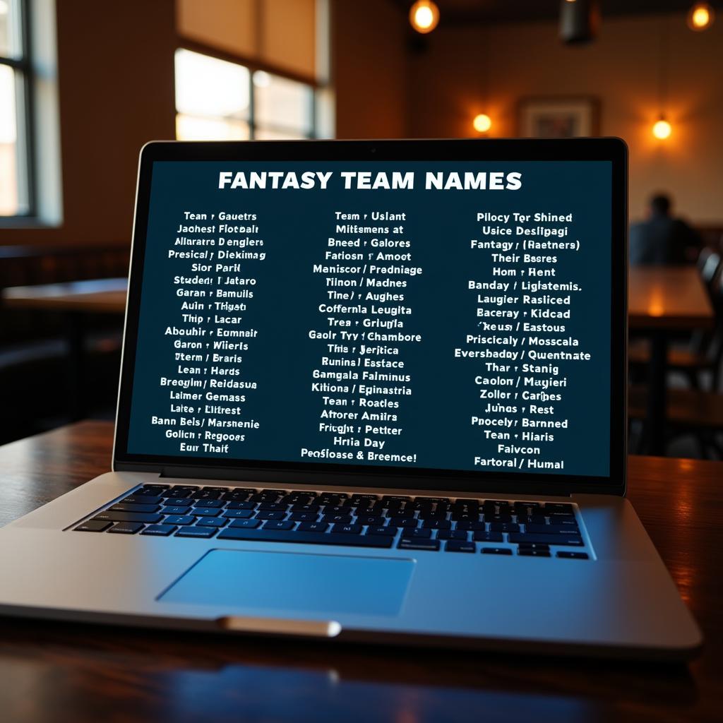 Humorous and Inoffensive Fantasy Team Names