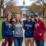 Students Sporting Furman Apparel at Campus Event