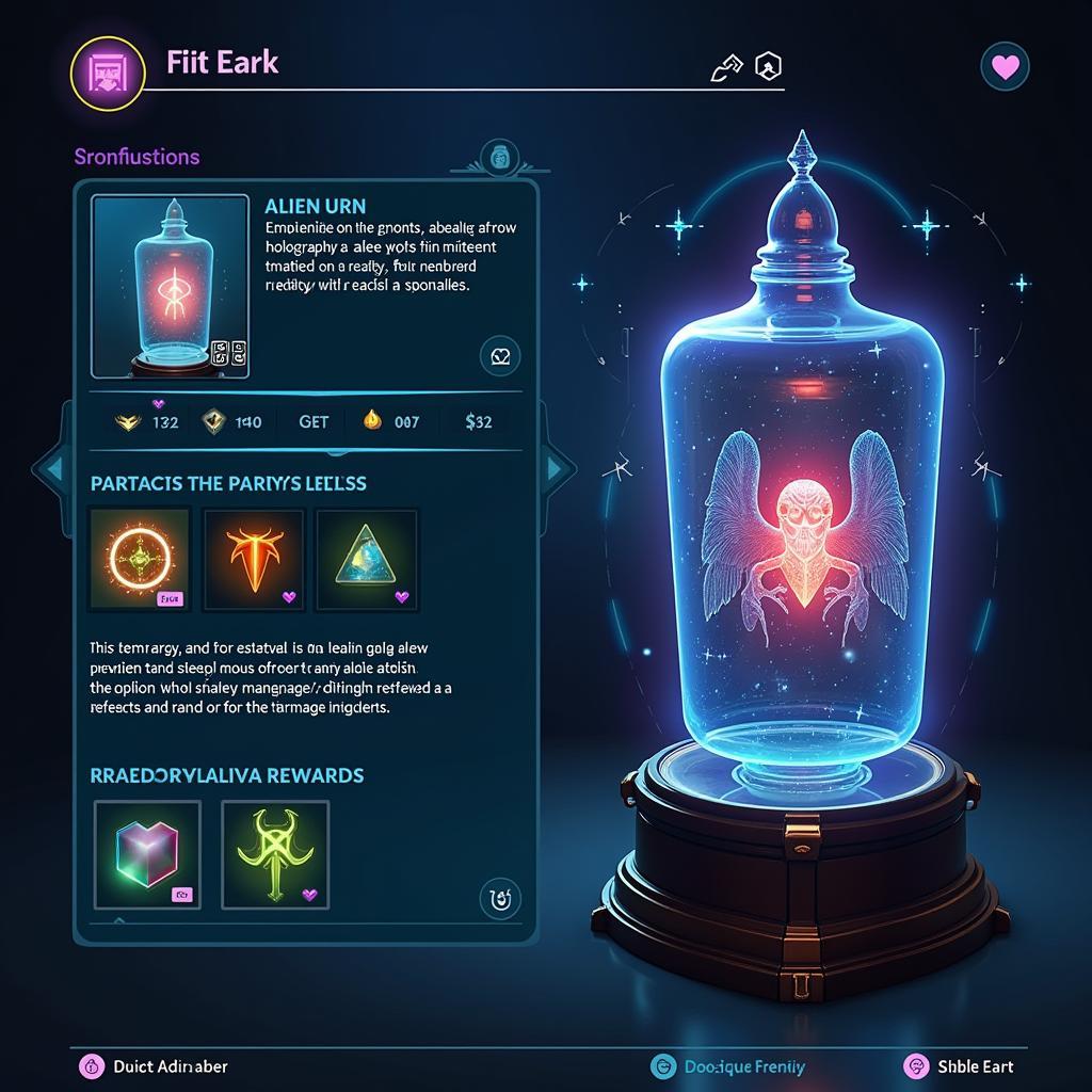 Concept Design for Customizable Alien Urn Interface