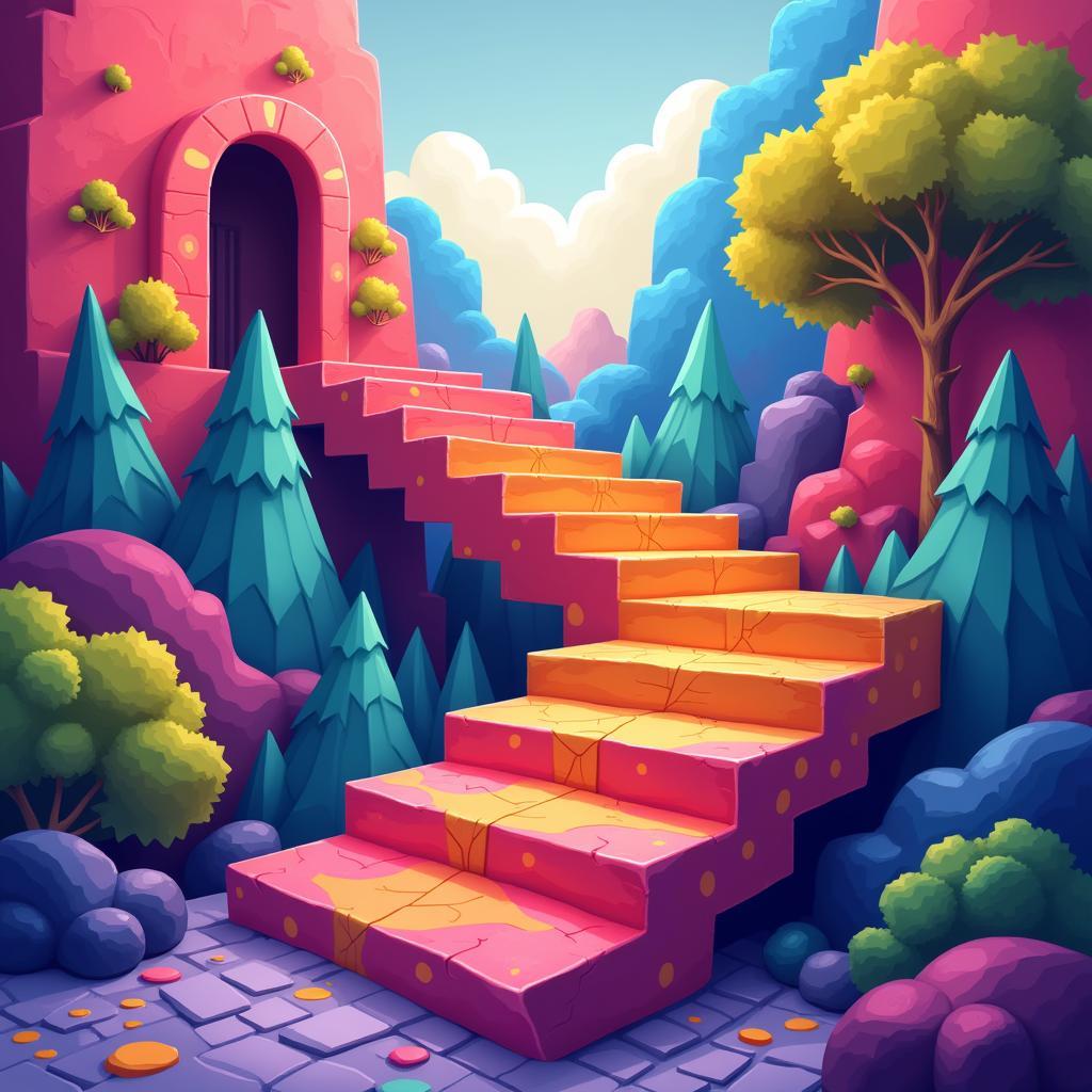 Abstract image representing the evolution and potential of stair games