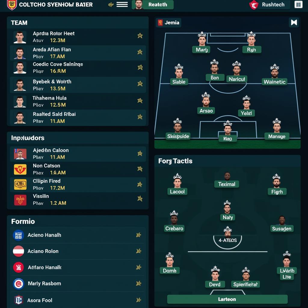 Galacticos FC Team Management Screenshot