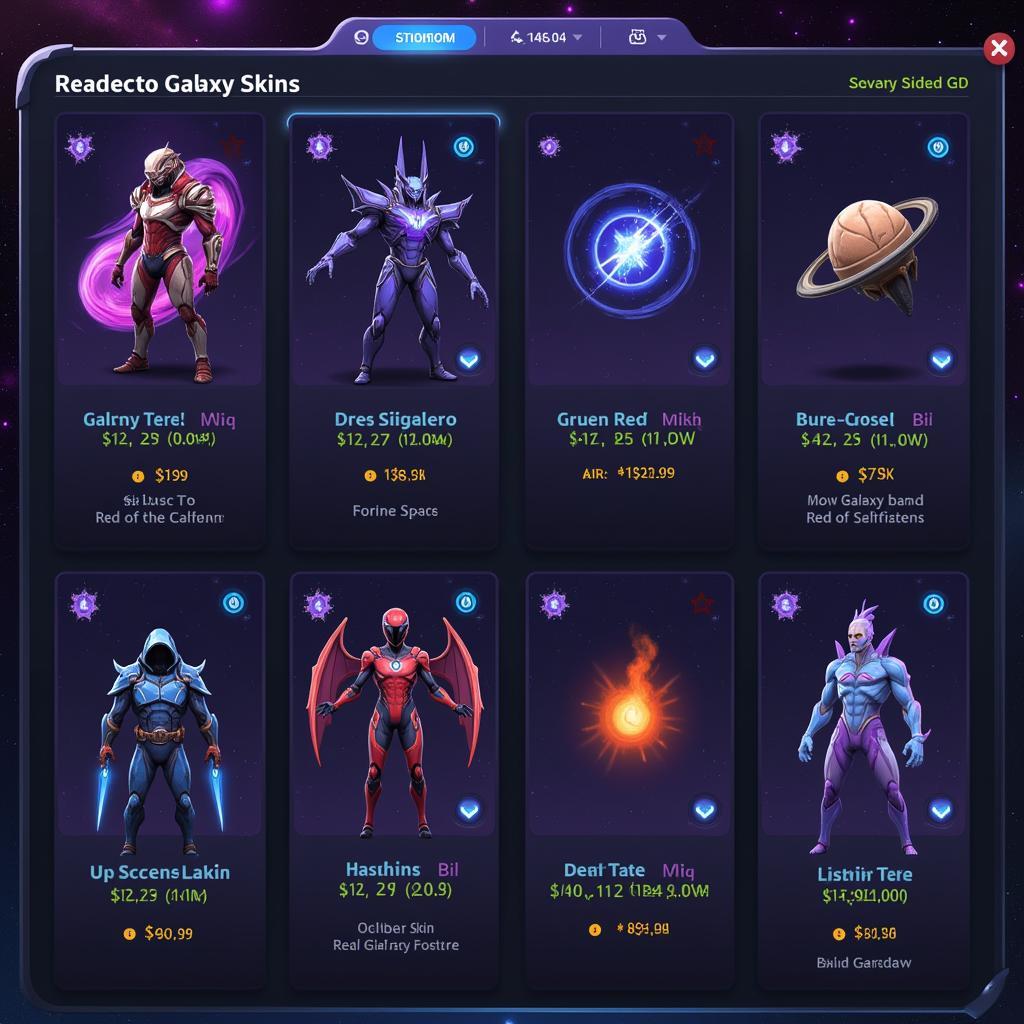 Galaxy Skin Trading Platform Example