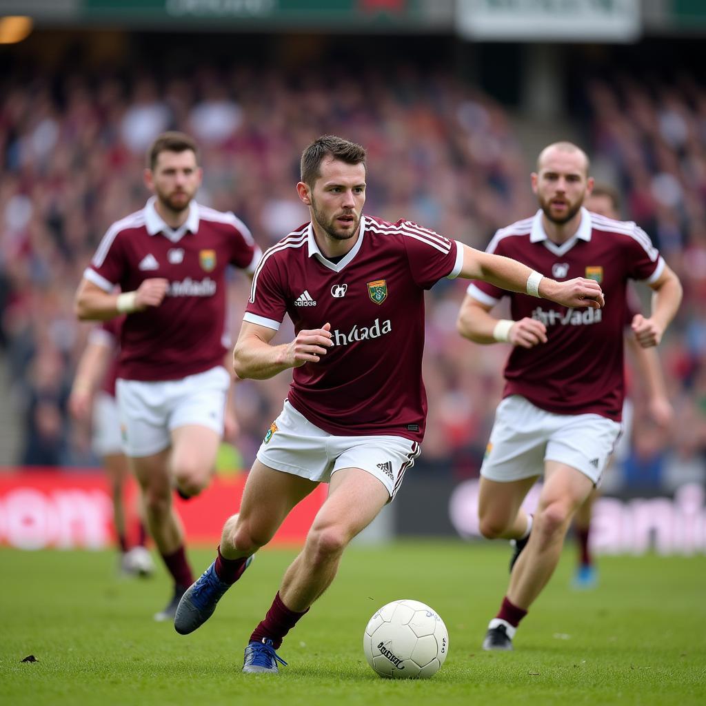 Galway hurling team in action