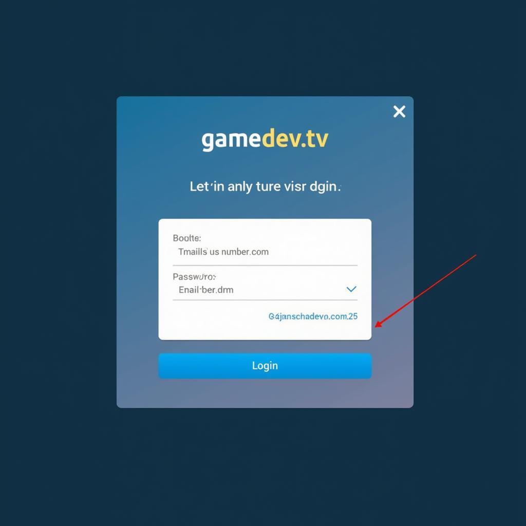 gamedev.tv login page screenshot