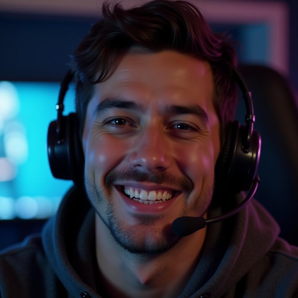 Gamer Connecting with Headset