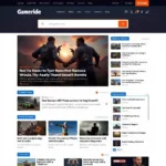 Gameride Website Homepage