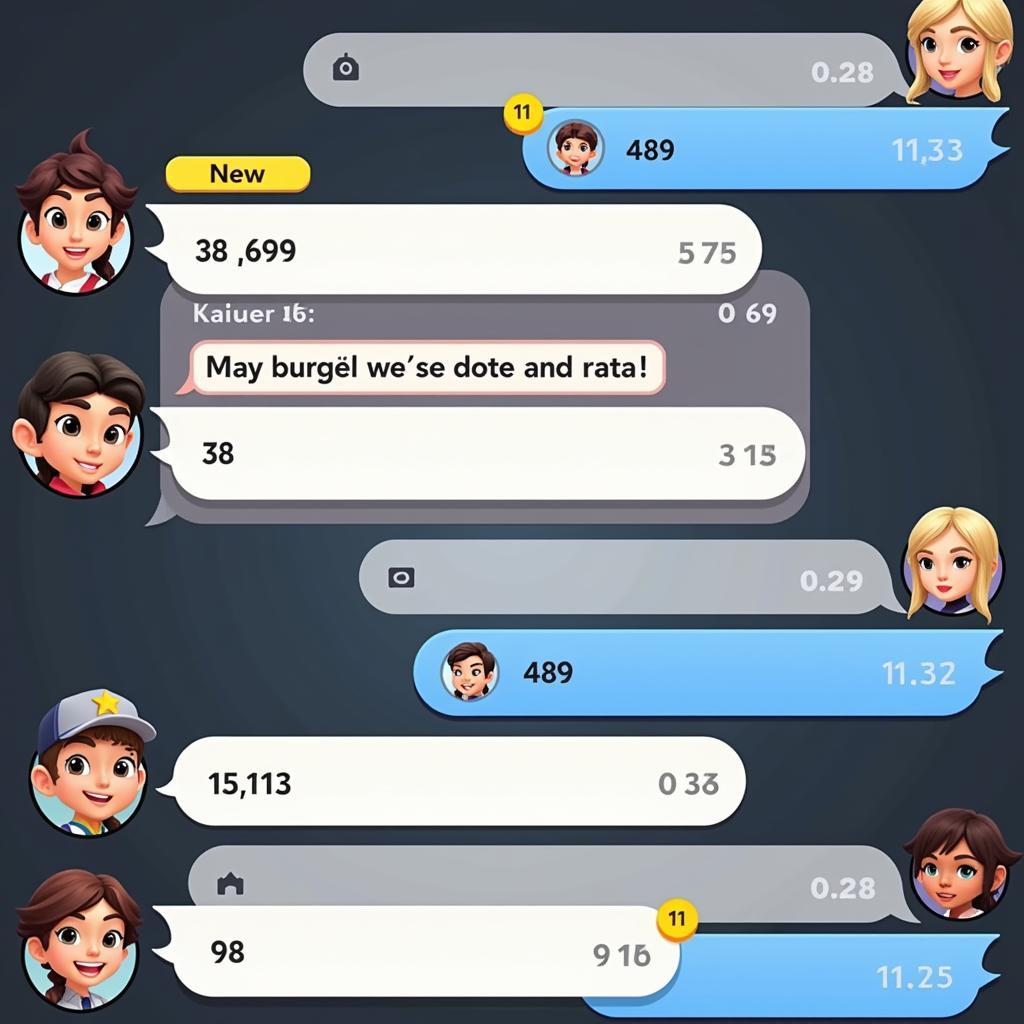 Group of gamers chatting online with 88 and 99 visible in their conversation