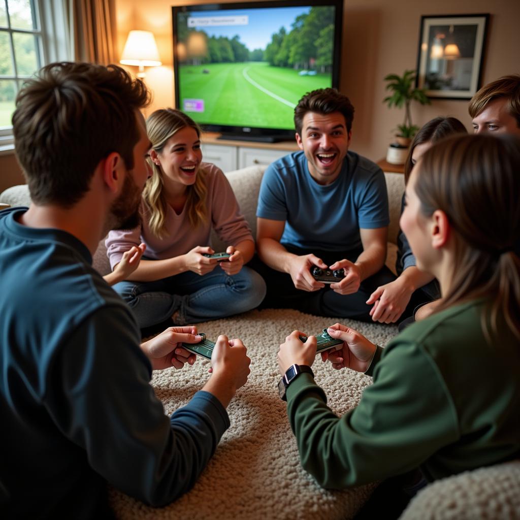 Friends Enjoying a Game Green 2 Pack