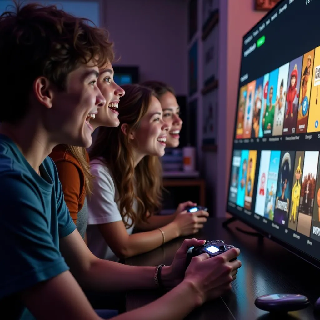 Gamers enjoying games on EA Play subscription