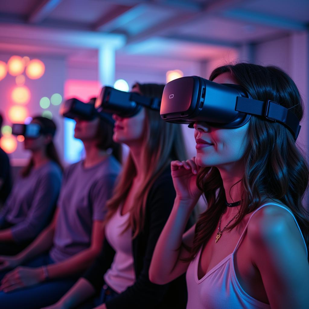 Gamers enjoying VR experience