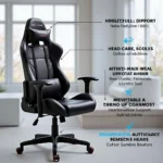 Gaming chair with adjustable features