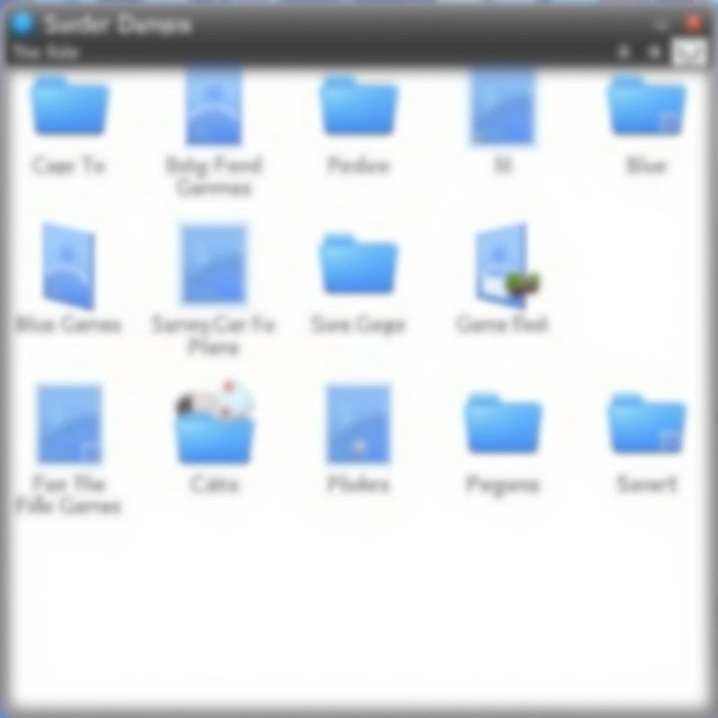 Gaming Folder Organization with Blue Folders