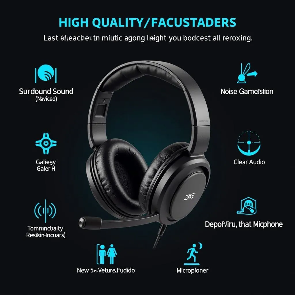 Gaming headset with surround sound