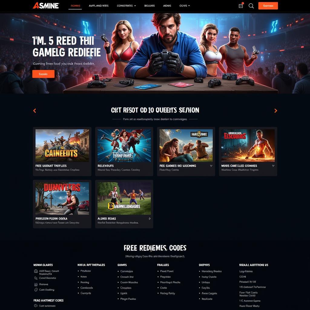 Gaming Website Offering Redeem Codes