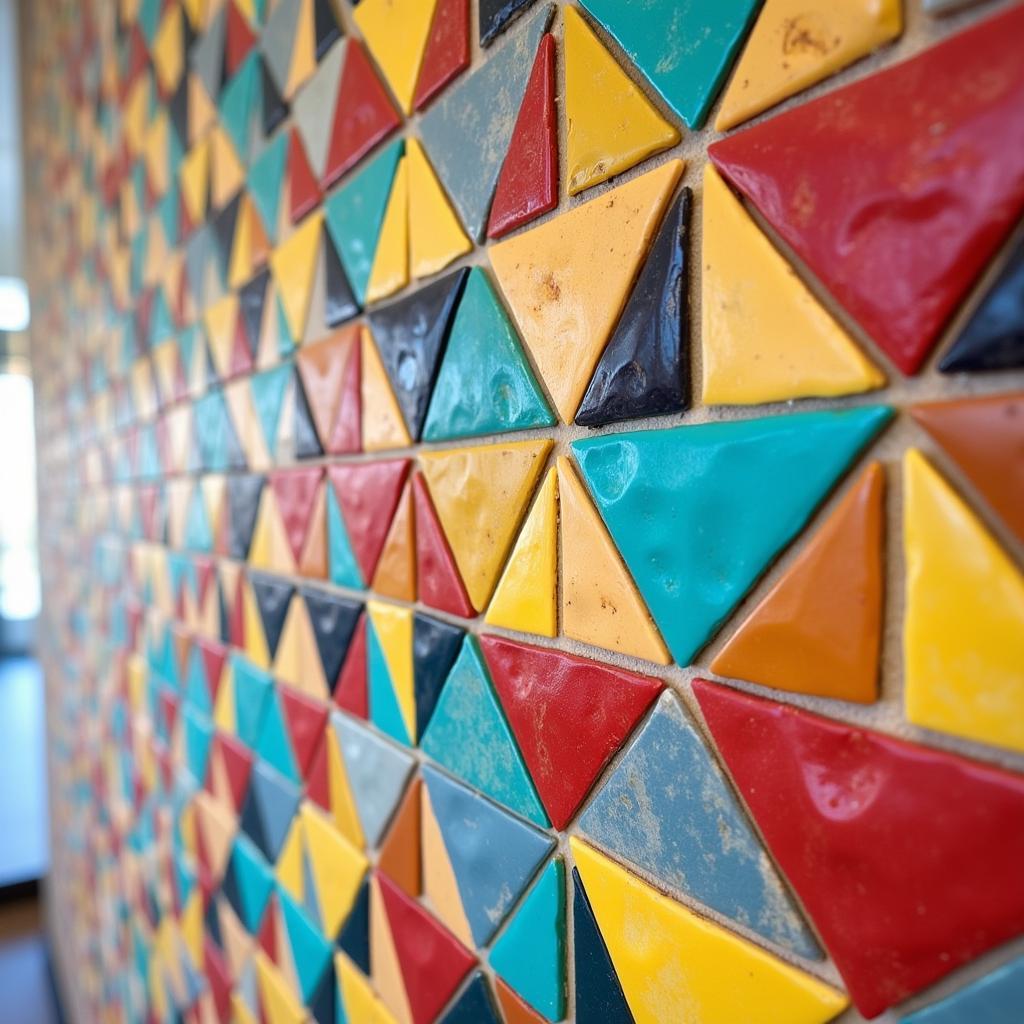 Geometric Tile Accent Wall