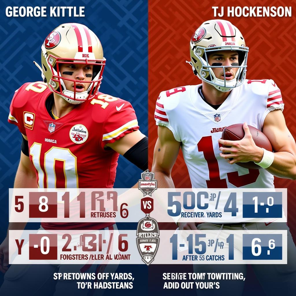 George Kittle vs. TJ Hockenson: A statistical comparison