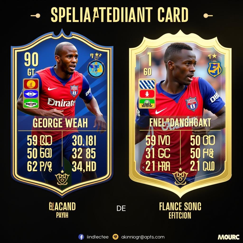 George Weah FIFA Card Comparison