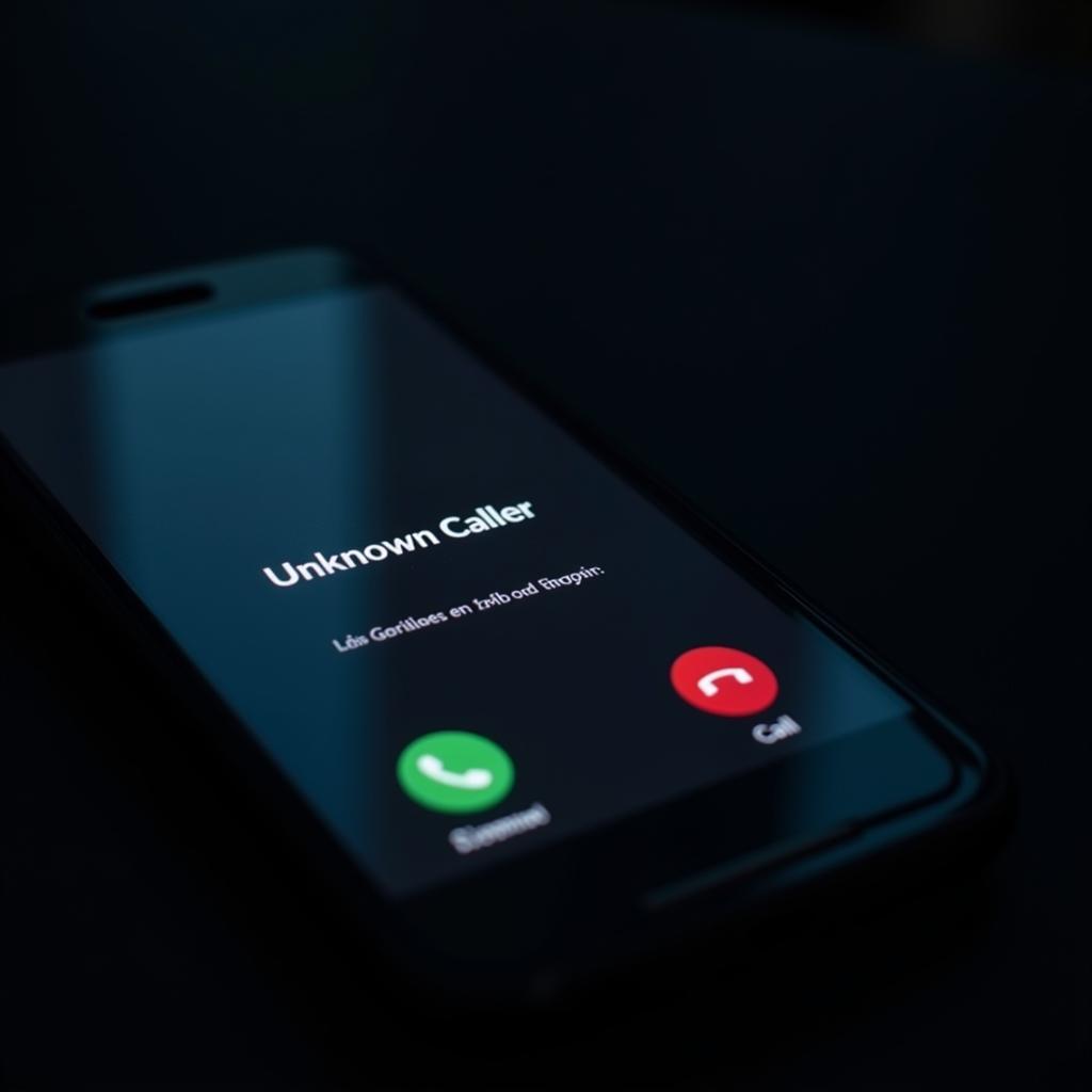 Phone Displaying a Ghost Call