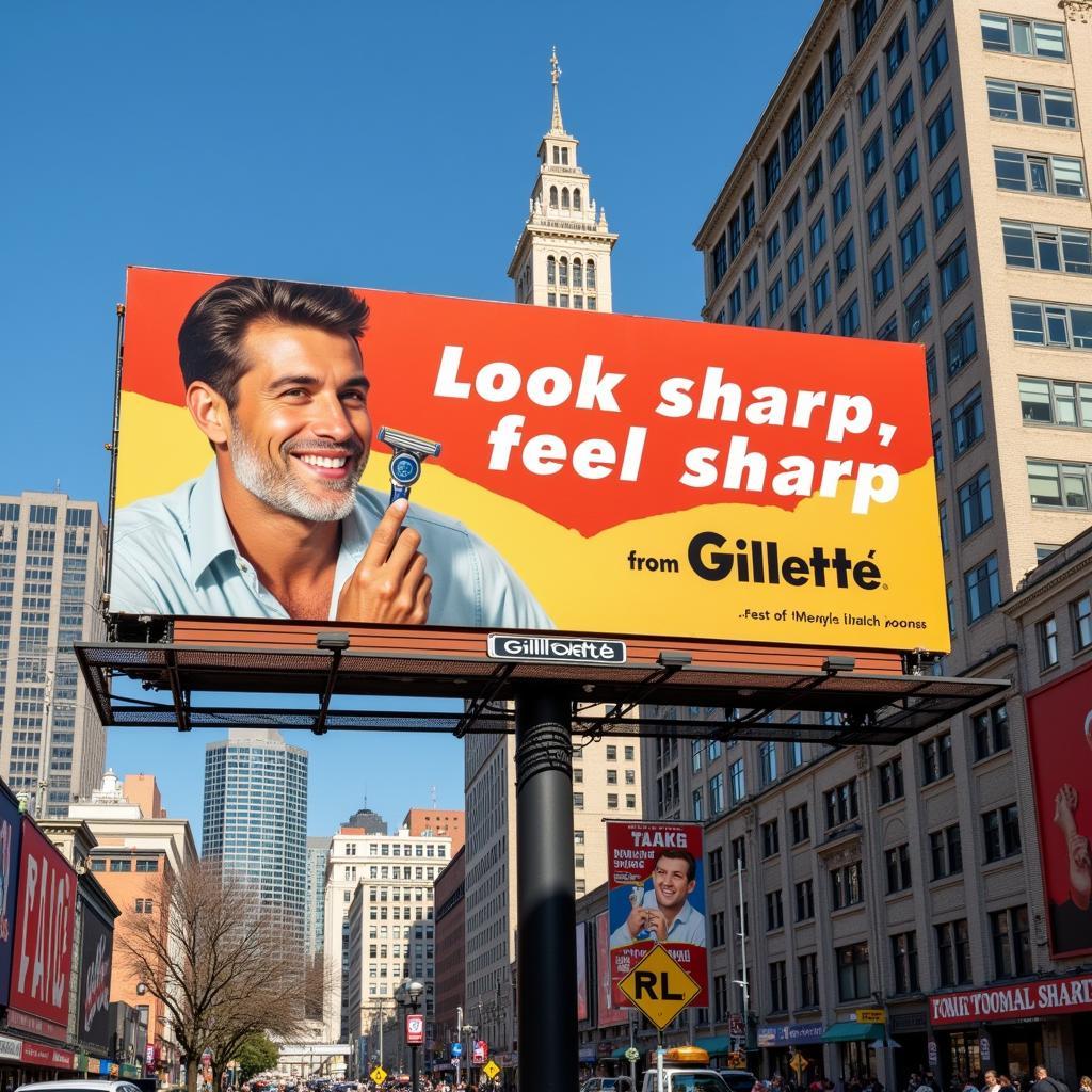 Vintage Gillette Billboard