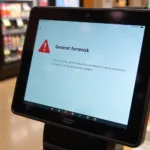 Glory Self-Checkout Screen Displaying an Error Message