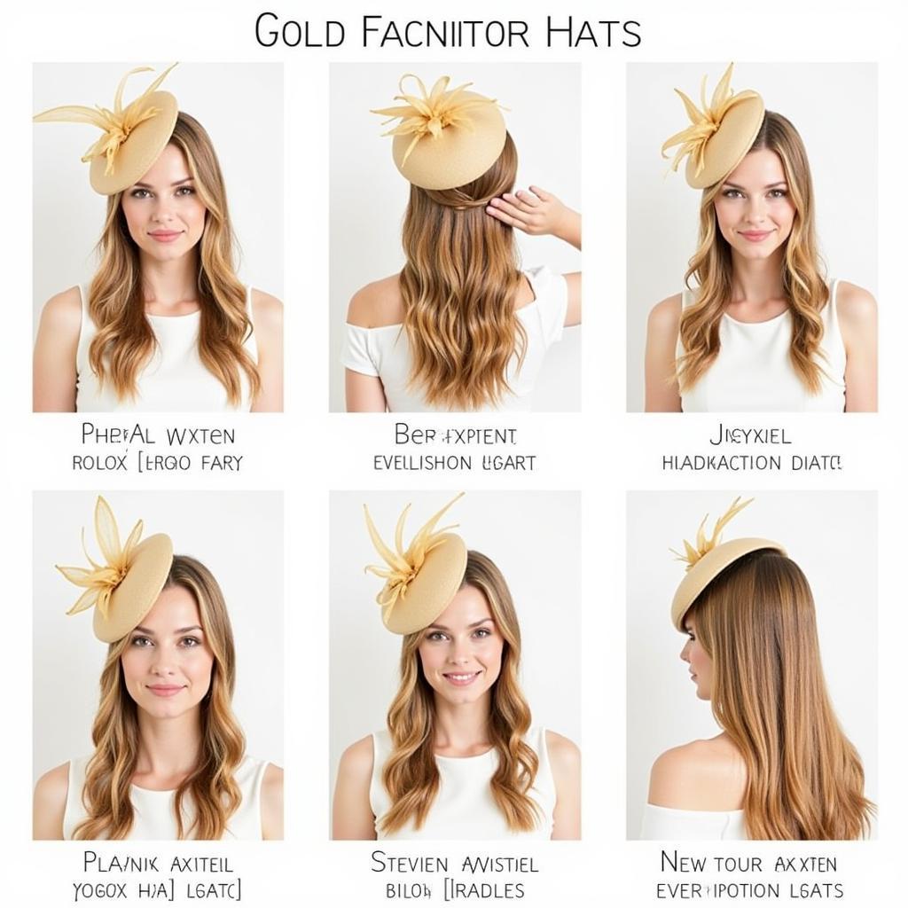 Styling Gold Fascinator Hats for Different Occasions and Hairstyles 