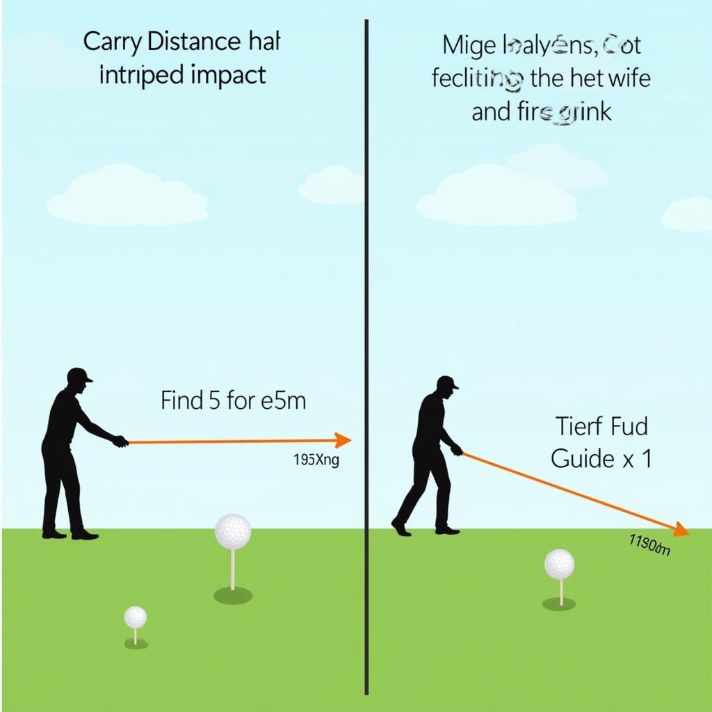 Golf Carry vs. Total Distance Illustration