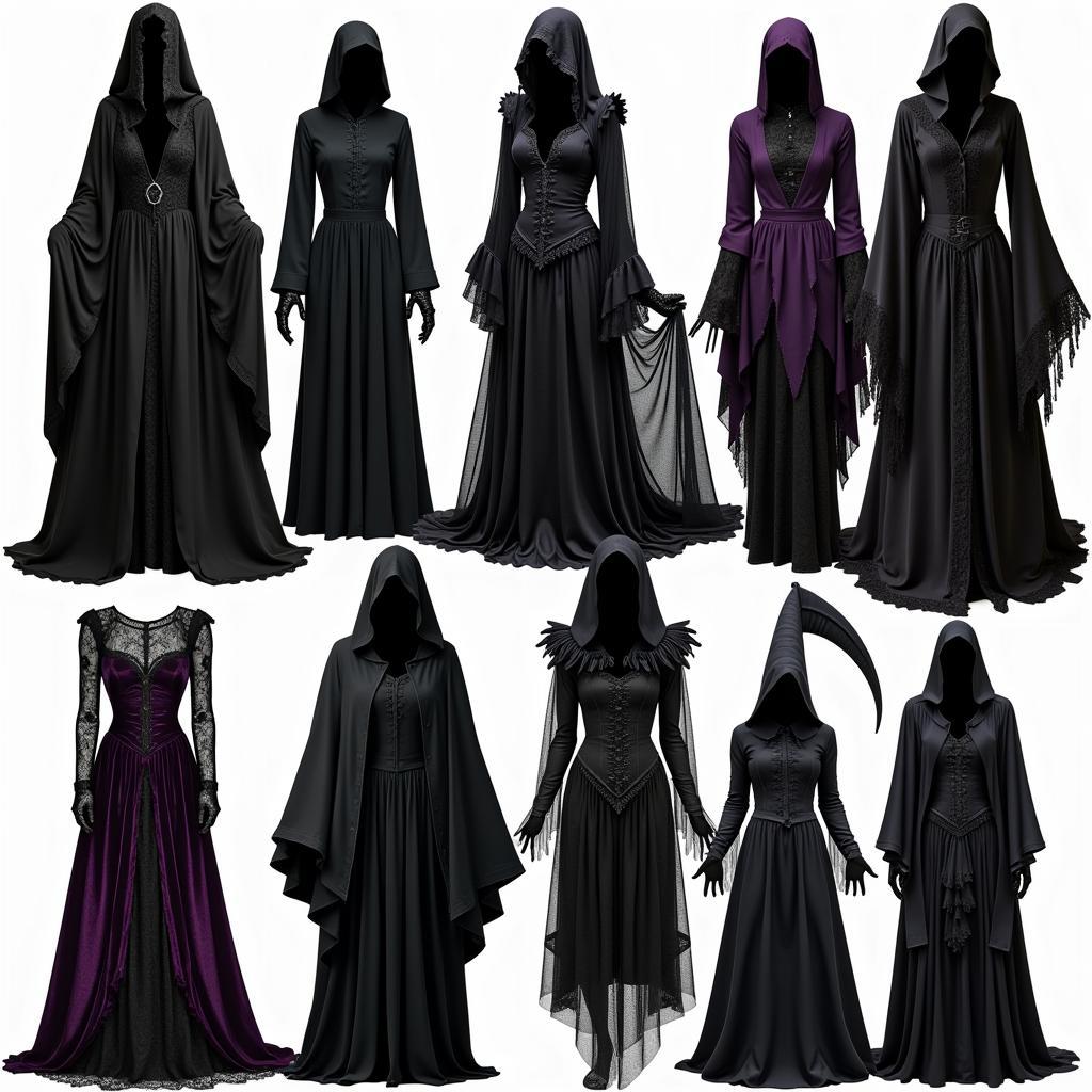 Various Grim Reaper Dress Styles