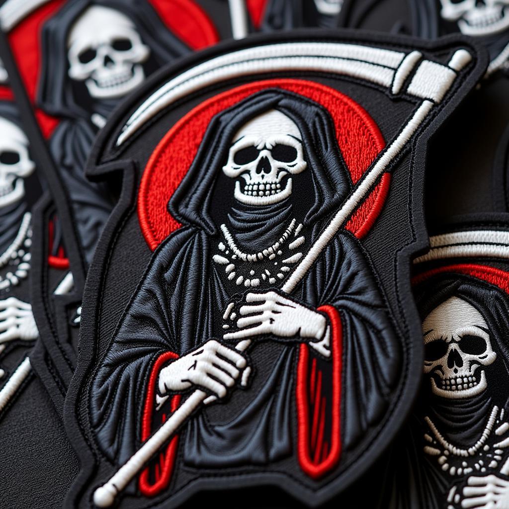 Grim Reaper Patch Close-Up: Details and Symbolism