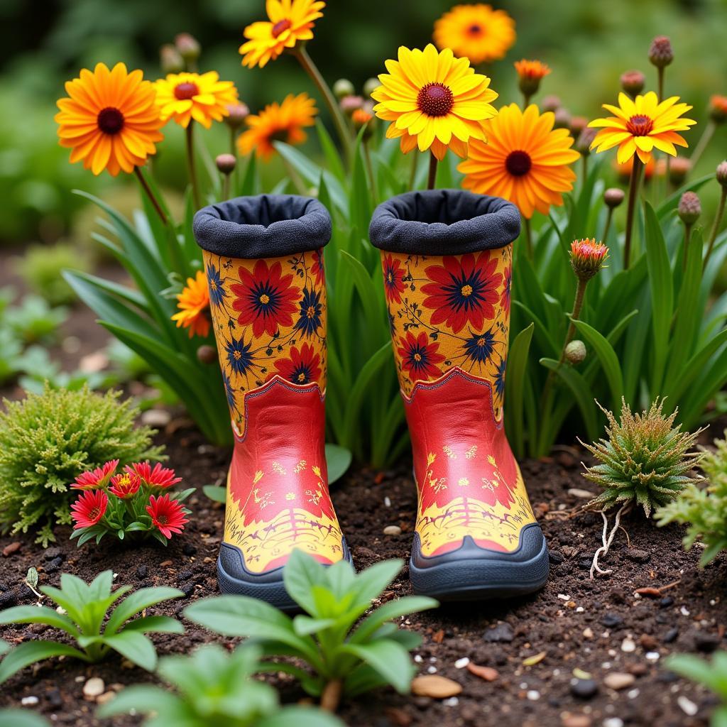 Groundcover Boots in a Garden Setting