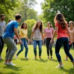 Group Circle Games Outdoor Fun
