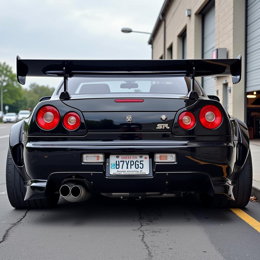 GTR R34 Widebody Rear View