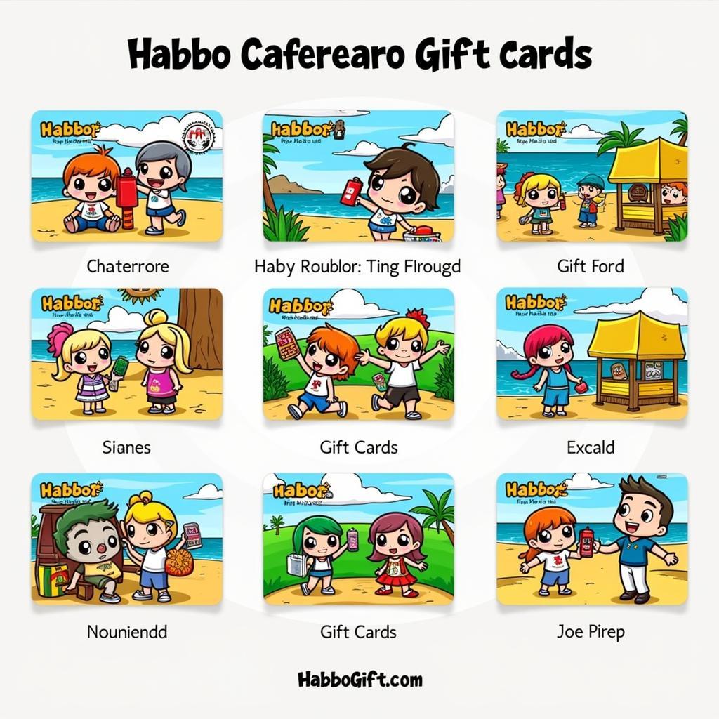 Habbo Gift Card Designs