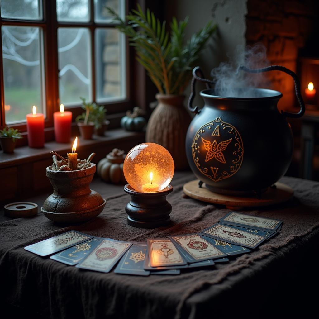 Various Halloween Fortune Telling Tools