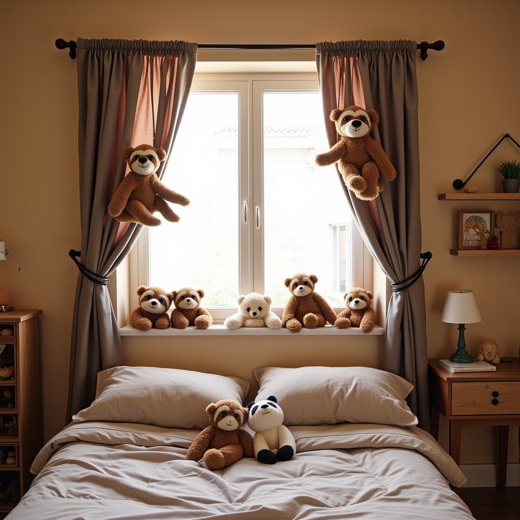 Hanging Sloth Stuffed Animal Room Decor