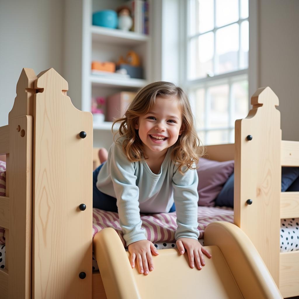 Child Enjoying Their Castle Loft Bed