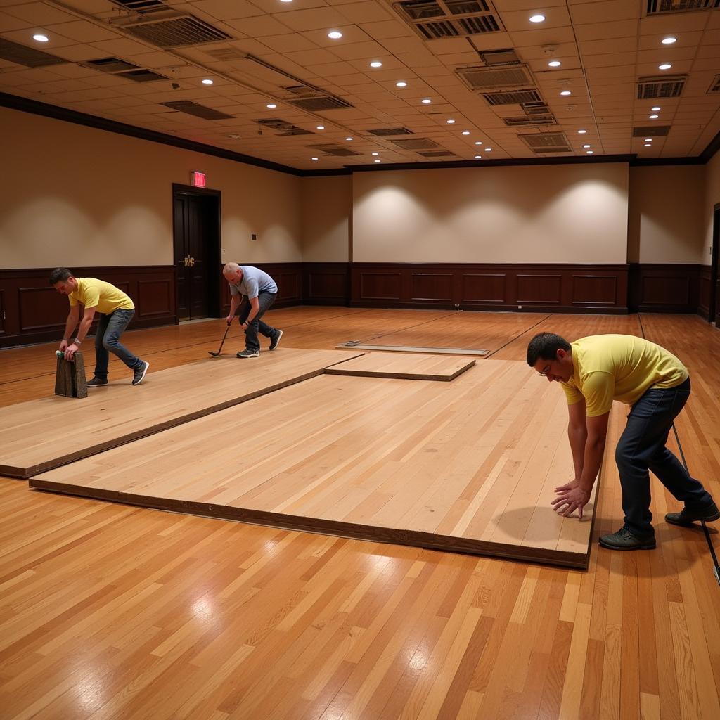 Hardwood Ballroom Flooring Installation