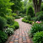 Heart Shaped Paver Garden Path