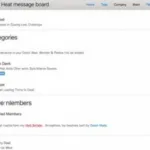 Navigating a Heat Message Board Interface