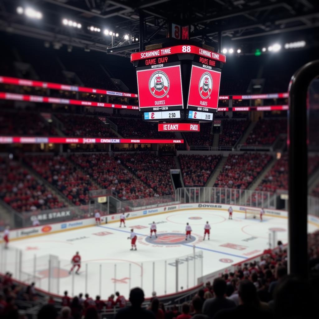 Hockey game clock