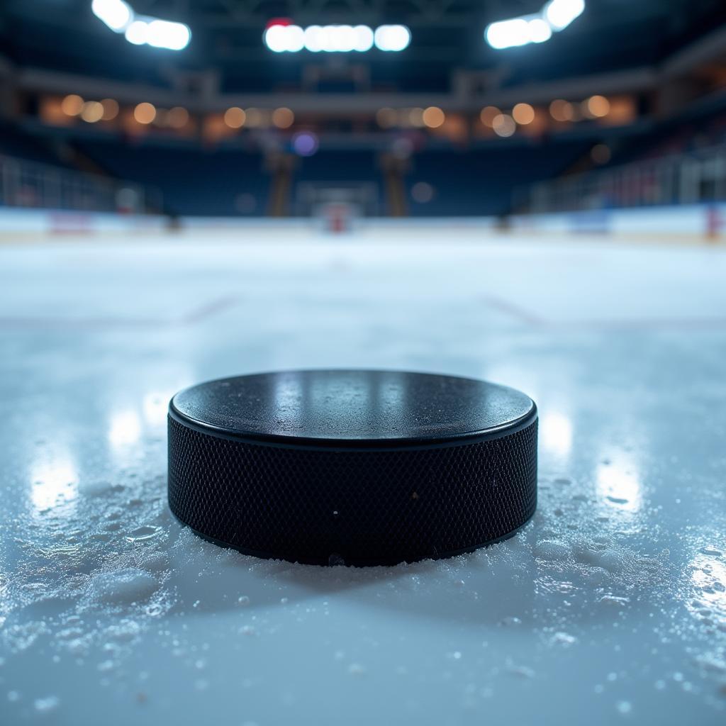 Hockey Puck on Ice