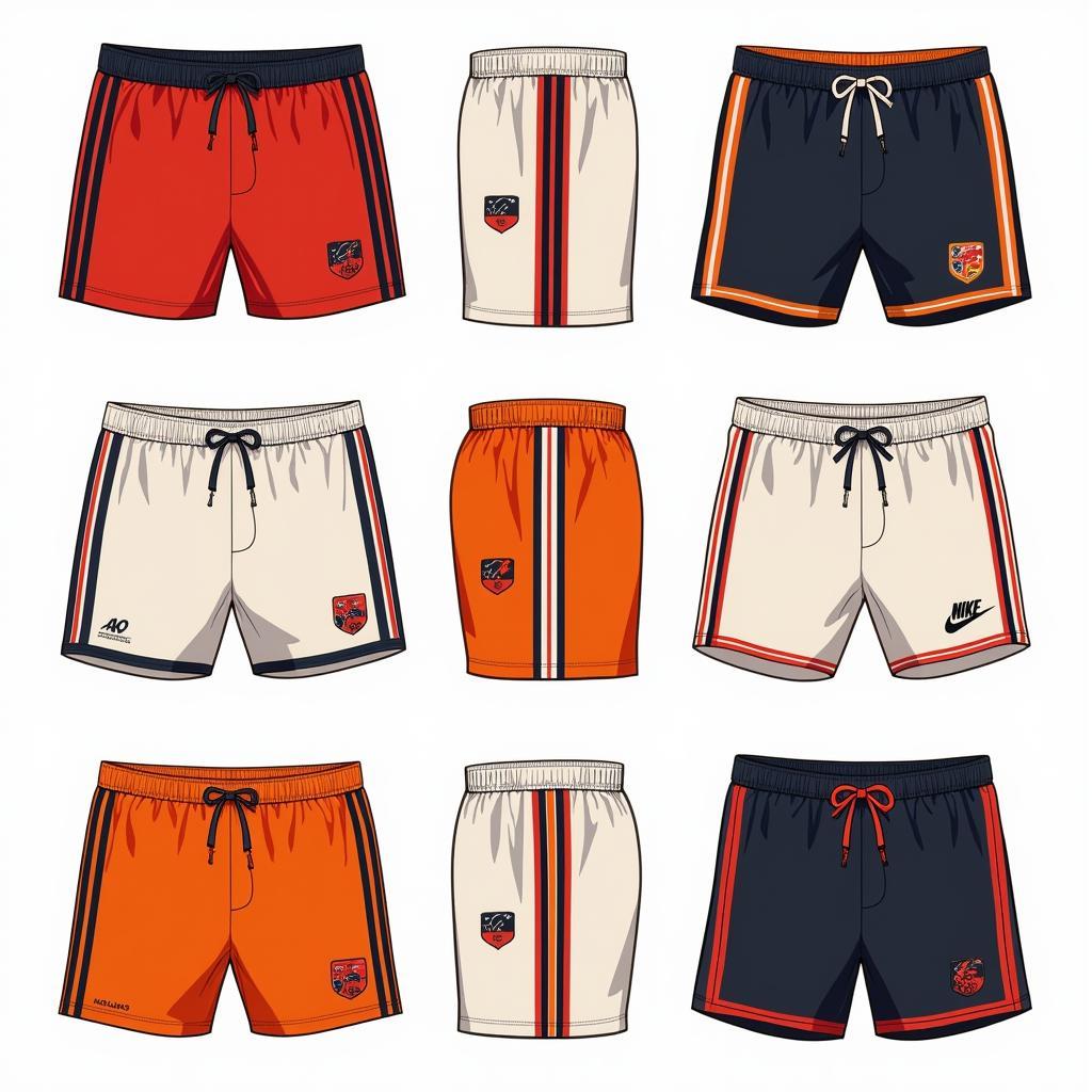 Dutch soccer shorts throughout history.