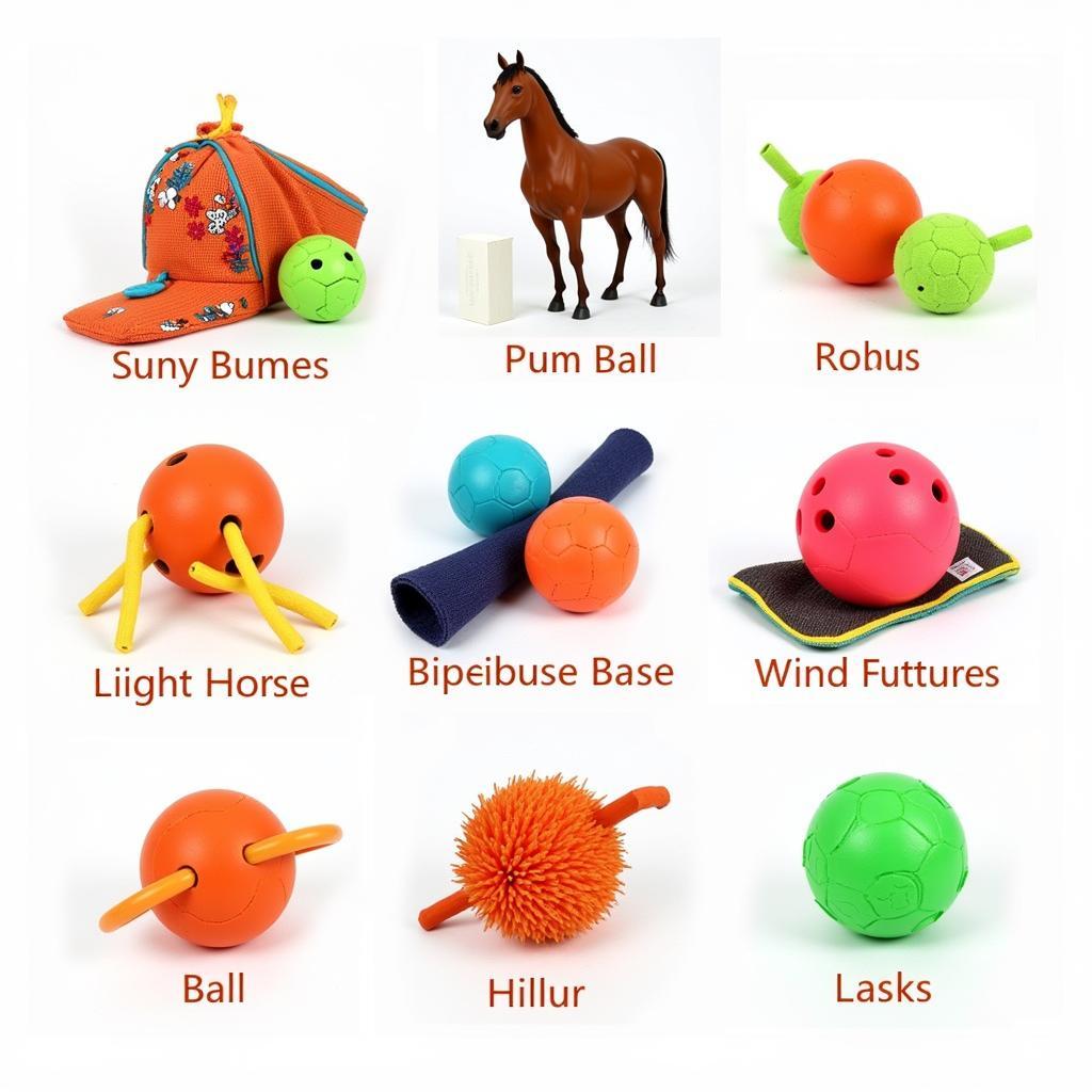 Variety of Horse Ball Toys