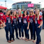 Houston Texans Fans Sporting Overalls